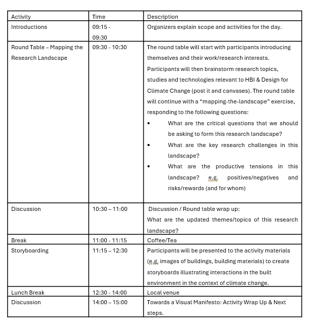 Timetable